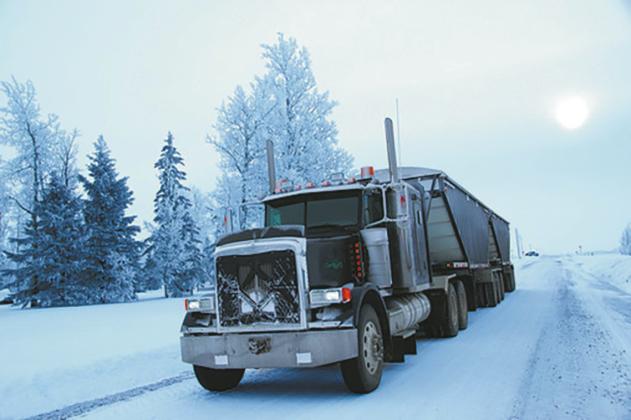 Share the road with heavy trucks; especially during colder months