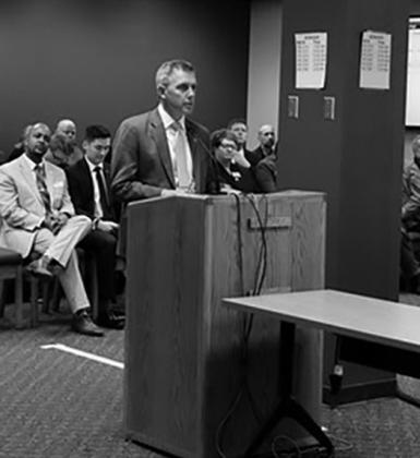 Gov. Kelly Armstrong testifies in support of Senate Bill 2308 on Thursday, Feb. 6, 2025, at the North Dakota Capitol in Bismarck. Photo courtesy of the ND Governor’s office