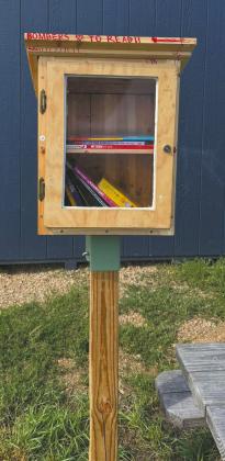 The Free Little Library was built and donated by the Vold Family. It is located on the playground. Submitted photo