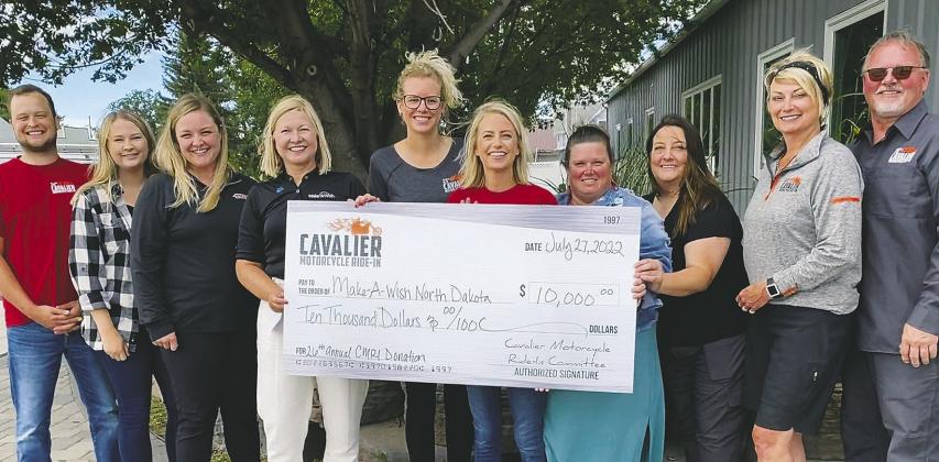Cavalier Motorcycle Ride-In donates $10,000 to Make-A-Wish North Dakota