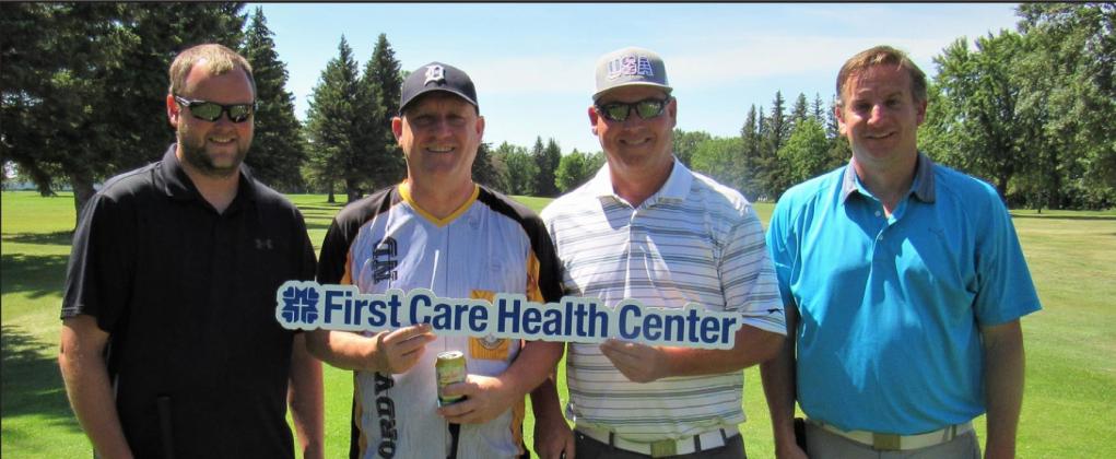 First place team from Jim’s Super Valu are, from left, Nick Smestad, Steve Wells, Grant Skibicki and Jared Muir.