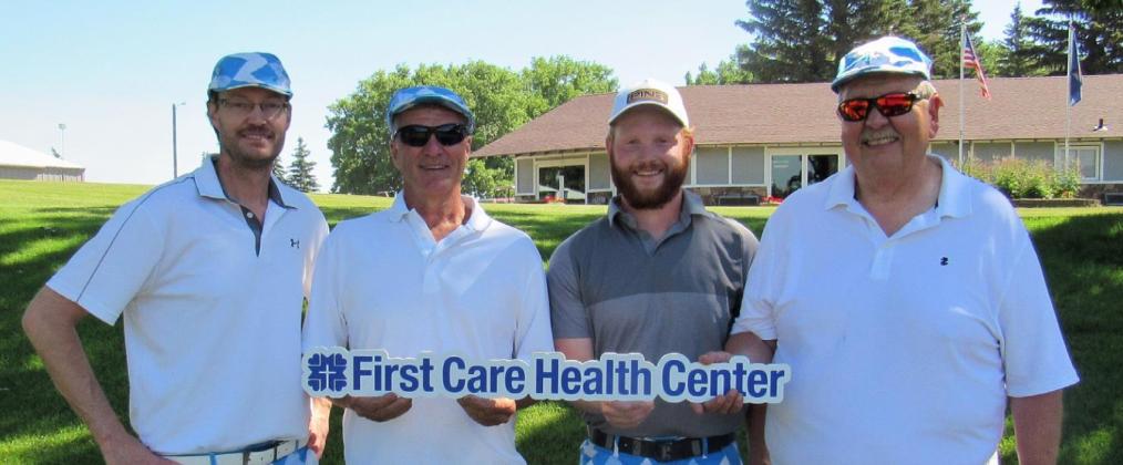 Third place team from Park River Implement are,from left, Matt Hell, Larry Gaarder, Carter Arendt and Bruce Heggen.