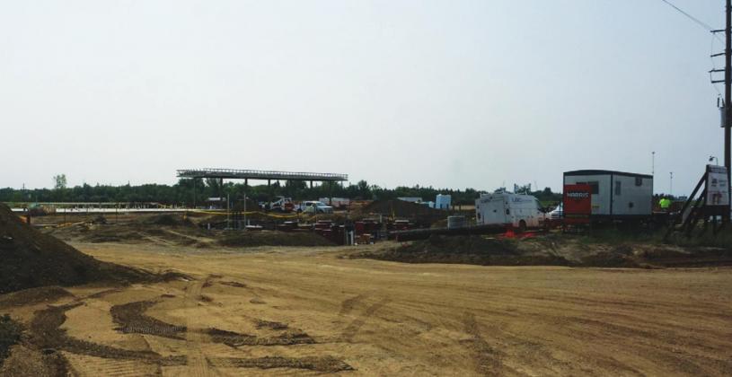 Looking east into the site of the new Love’s Travel Stop from the north entrance on Monday morning of this week. VNV photo by Lyle Van Camp