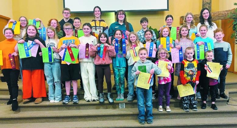 First Row (l to r): Ramsey Heck, Kiara Norrell, Ben Olmstead, Leif Olmstead Second Row: Adlee Hay, Lainy Shane, Sadie Halverson, Levi Norrell, Mallory Latozke, Olive Truver, Elena Stegman, Aubree Johnson, Brinxlee Hay, Ava Morrison, Sadie Kennedy, Charlie Heck, Adam Morrison Third Row: Pyper Shane, Ruby Morrison, Chaz Halverson, Nathan Stegman, Caroline Stegman, Malory Kemp, Oscar Hunter, Chloe Hunter, Stella Norrell, Naomi Stegman Submitted photo