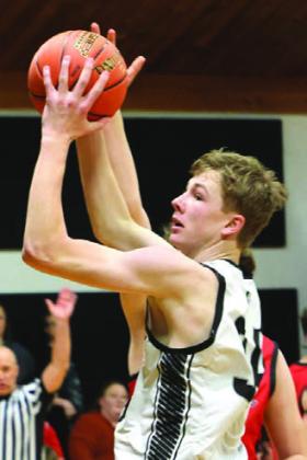 Jack Langerud has his shot blocked by a North Star defender in Crystal last week.