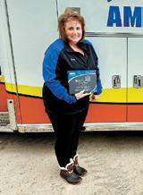 Cynthia Collettee poses with her BLS Provider of the Year award. Photo by Hilary Nowatzki.