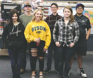FFA Officers; back row from the left: Hunter Sherrill, Jonah Rarick, Jerimiah Johnson. Front row from the left: Brooklynne Petersen, Hope Patterson, and Stephanie Kissee. Photo by Lyle Van Camp.