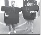 Mr. Pokrzywisnki and Mr. Riddle dressed up for Kanye West versus Taylor Swift Day. Photo by Lyle Van Camp