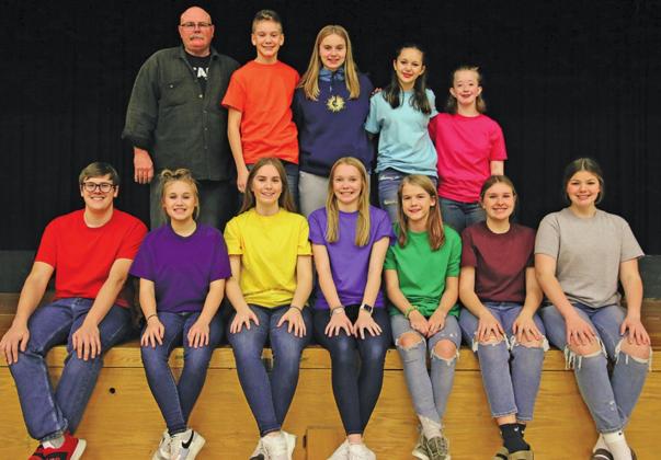 Pictured above the cast of the One Act Play left to right front row: Ian Peterson, Claire Thompson, Kiara Aasand, Easton Larson, Alyssa Hoyles, Rylee Maurstad, and Alyvia Quibell. Back row l to r: Coach Wayne Stegman, Quinn Passa, Lights and sound tech Aleah Pokrzywinski, Taylor Hermanson, and Siobhan Kissee. Pictured below: Ian Peterson with his Superior Actor Award. Photos submitted by Drayton Public School