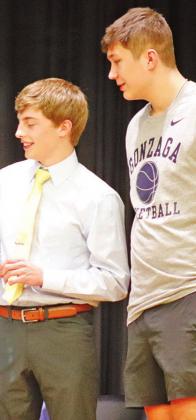 Members of the Boys Basketball team pictured left to right: Samuel Johnson and Gage Pollestad. VNV Pictures by Lesa Van Camp