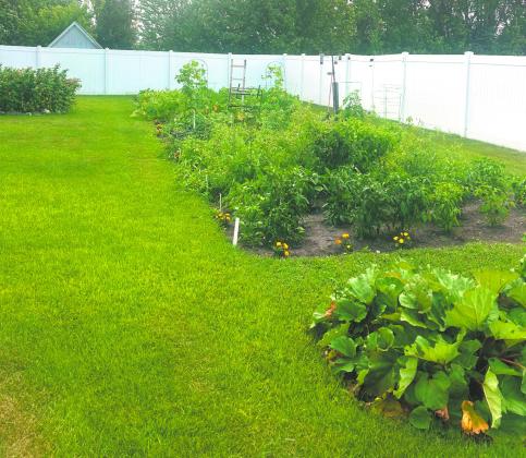Johnson’s plush gardens provide her with a variety of fresh ingredients for her cooking. Photo by Christine Jensen