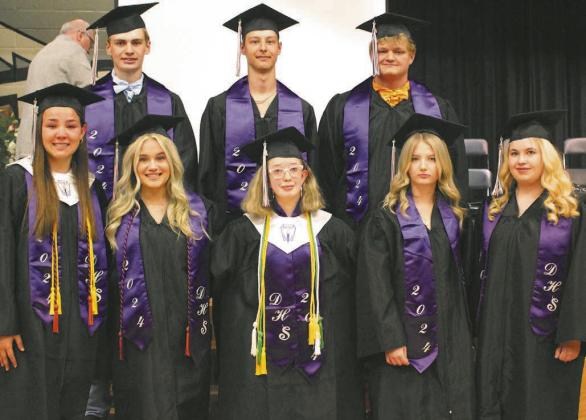 Back L to R: Grant Vold, Gavin Ryan, Bryce Wimpgheimer Front L to R: Hailey Berg, Claire Thompson, Siobhan Kissee, Emily Jerome, Natasha Knudson. Photo by Andrea Johnston