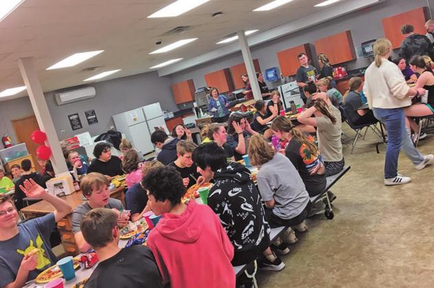 Pictured above is the Drayton Valley Edinburg Titans track team enjoying their meal together. Photo submitted