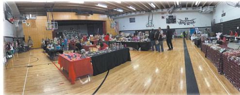 The Gym at Drayton School was overflowing with home crafted items, baked goods and commercial items for sale during the Crafters Market held during Drayton Old Fashion Christmas. Photo by Andrea Johnston