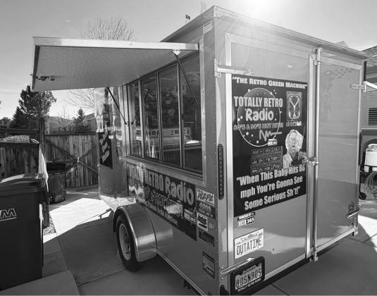 The trailer I purchased, pictured in the Shakespeare’s driveway.