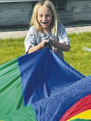 Charlotte Schumacher had a blast with the games at Reef Rec. Submitted photo.