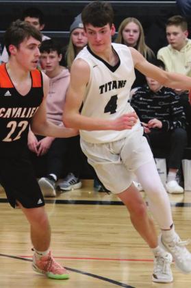 Everett Fedje moves past a Cavalier defender. VNV photo by Lyle Van Camp