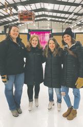 Coaches from left to right: Tara Carson, Caylee Tibert, Lindsey Burns, Katie Gorder. Photo courtesy of Grafton Figure Skating.