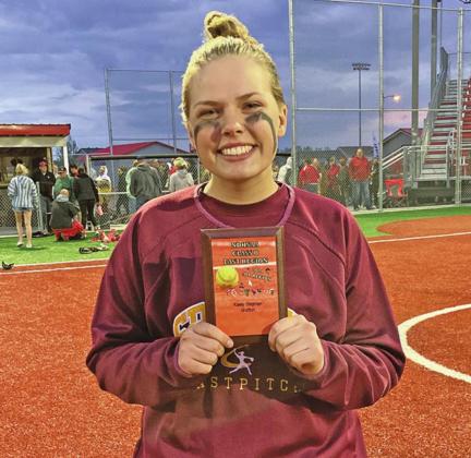 Kasey Stegman made the East Region Class B All Region Softball Team. Picture submitted