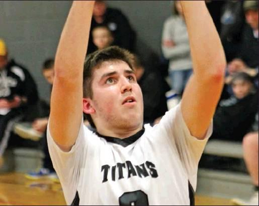 Tyson Backer attempts and makes a free throw in Monday nights game against GCC in Crystal. Photo submitted by Larry Larson, Valley-Edinburg High School