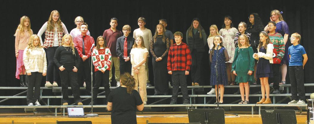 Fifth and sixth-grade choir students perform. Photo by Jamie Rarick.