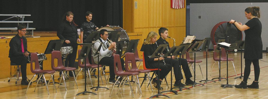 Seventh through 12th grade band students perform. Photo by Jamie Rarick.
