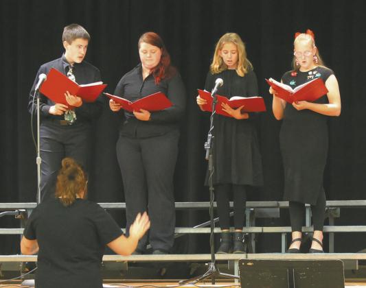 Seventh through 12th grade choir students perform. Photo by Jamie Rarick.
