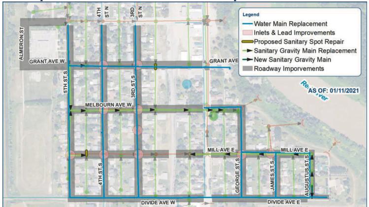 Proposed phase one improvements. Image courtesy of Moore Engineering