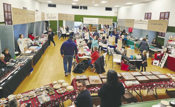 each vendor station, each representing a historic Drayton business, but