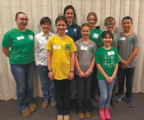Agronomy junior team. Front row L to R: Chloe H., Charlie H., Olive T. Back row L to R: Pyper S., Oscar H., Naomi S., Stella N., Levi N., Nathan S. Submitted photo