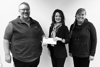 Drayton School Technology Director, Jeremy Lund; Polar Board Member, Amber Meyer; and Drayton School Superintendent, Dr. Cheryl Peterson.