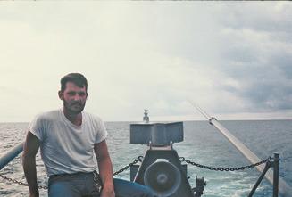 A former identity of Clint’s, off the coast of Vietnam in 1972.