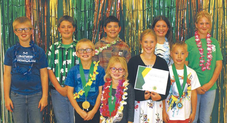 Top Static Club – Mountain Movers – front row (L-R) Silas Norrell, Kiara Norrell, Charlie Heck, Ramsey Heck; back row: Levi Norrell, Oscar Hunter, Colt Creau, Chloe Hunter, and Stella Norrell.