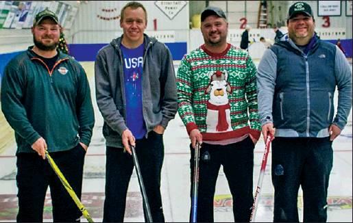 Second Event winners Dan Riley rink, Stephen, MN (L-R): Evan Schindle, Brady Anderson, John Kowalski, Dan Riley. Photo by Krystal Wilson Photography submitted by Drayton Curling Club