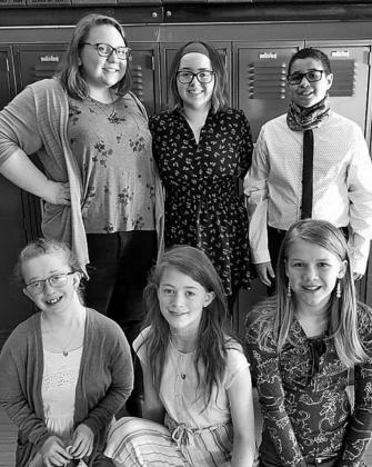 Pictured: Back from L to R, Emma Barta, Jordie Praska, Jerimiah Johnson; Front from L to R, Siobhan Kissee, Stephanie Kissee, Alyssa Hoyles. Photo by Jamie Rarick