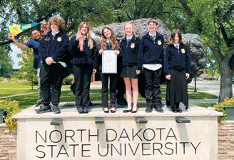 From left to right: Jeremiah Johnson, Austin Hoselton, Mackenzie Sherrill, Mikayla McCoy, Peyton Larsen, Jonah Rarick, and Brooklyn Petersen. Photo by Adam Riddle.