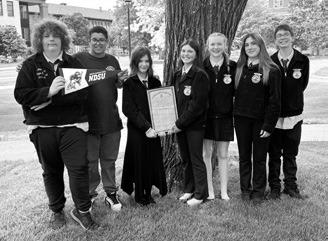 Left to right: Austin Hoselton, Jeremiah Johnson, Brooklyn Peterson, Mikayla McCoy, Peyton Larsen, Mackenzie Sherrill, and Jonah Rarick. Photo by Adam Riddle.