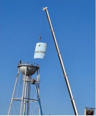 Drayton water tower taken down