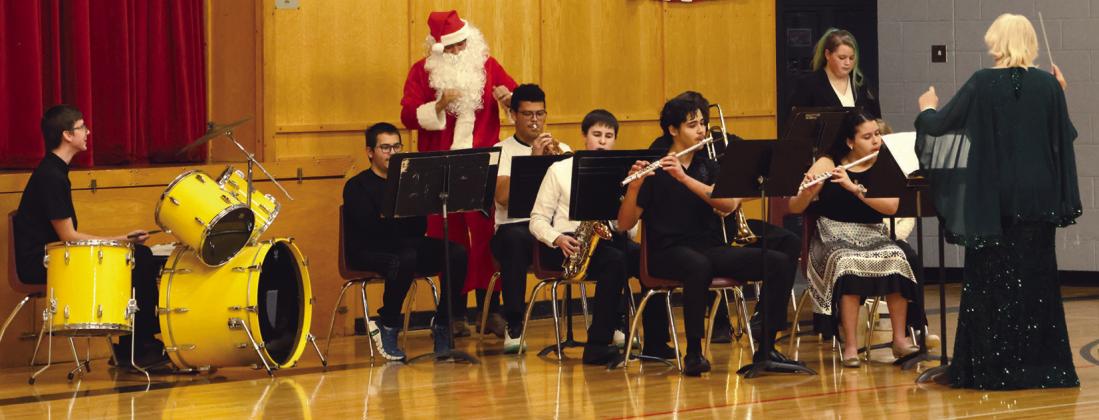 The High School band performed at the Christmas Concert last week. Photo by Lyle Van Camp