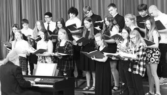The Junior and Senior High combined choir. Photo by Lyle Van Camp.