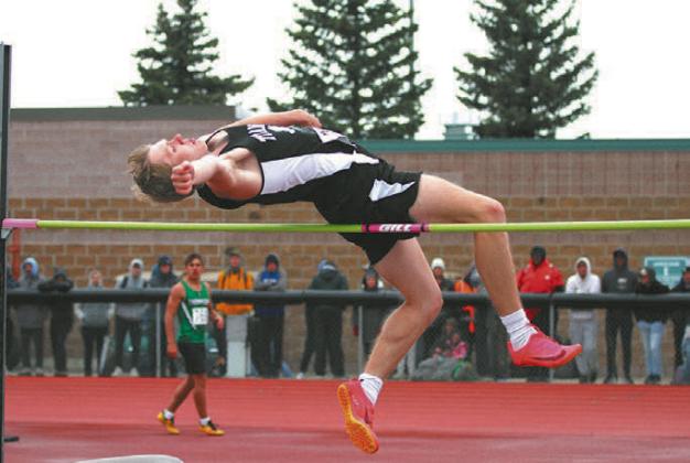 Carter Oberg on a cold and windy day at State. Photo by Mike Steinfeldt.