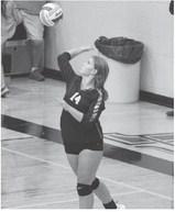 Aleah Pokrywinski serves the ball vs. Park River. She finished the match with two Services aces for D-V-E.
