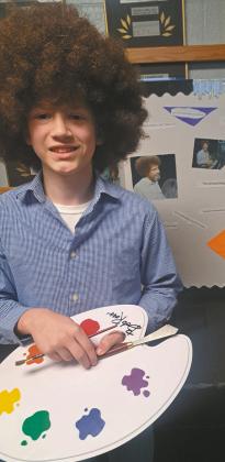 Erich Hoyles portrayed Bob Ross during the Living History Museum. Photo by Christine Jensen