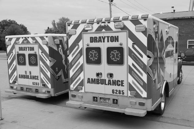 Ambulances moved outside to make room for picnic tables. Submitted photo.