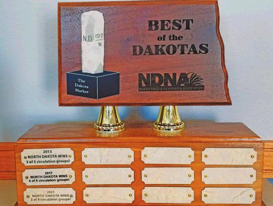 Best of Dakotas Traveling Trophy has been returned to North Dakota. Photo submitted