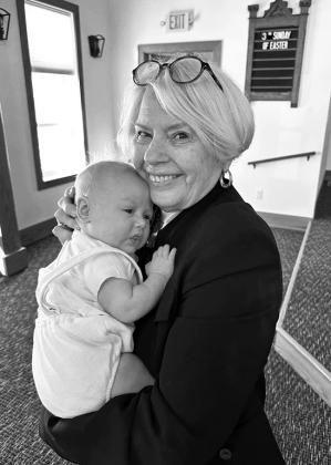 Shirley Jensen with her great grandson, Kolter Michael, son of Kameron and Katie Dahl. Submitted photo
