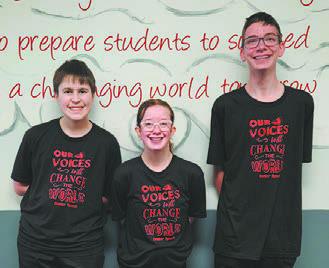 Loki Sylskar, Siobhan Kissee and Jonah Rarick represented DPS at state speech. Submitted photo