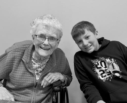 Georgie and pen pal Hudson. Submitted Photo.