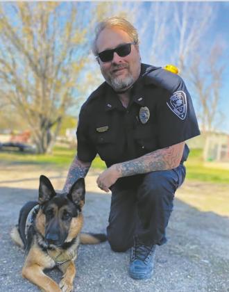 Police Chief Ian Mattice and his K-9 companion, Freeway. Photo by Jamie Mattice