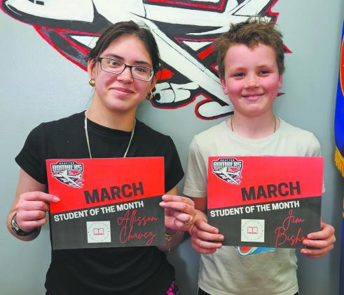 Allisson Chavez and Jim Bishop, DPS march students of the month. Submitted photo